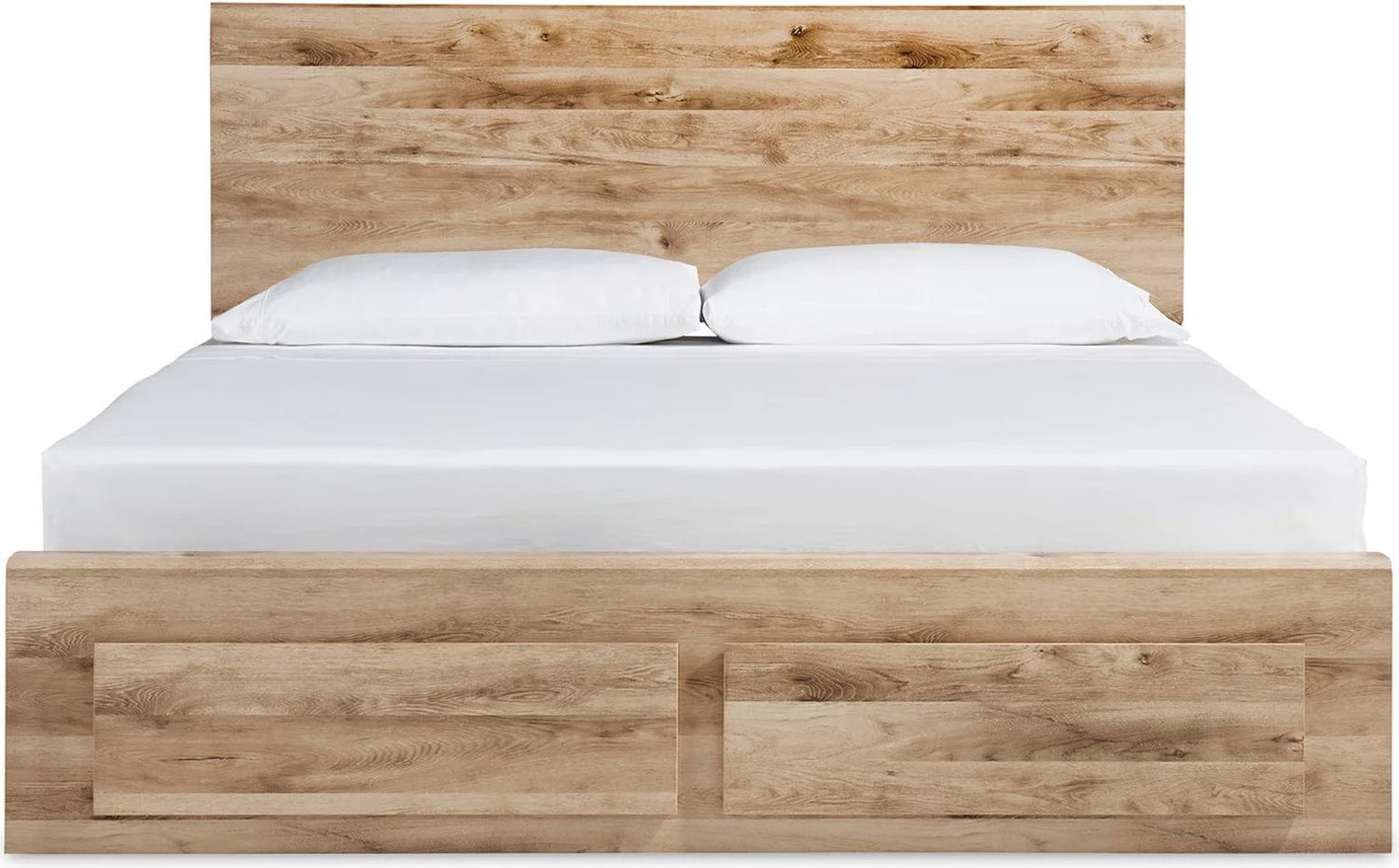 Hyanna King Panel Storage Bed with 2 Under Bed Storage Drawer In Tan B1050B13