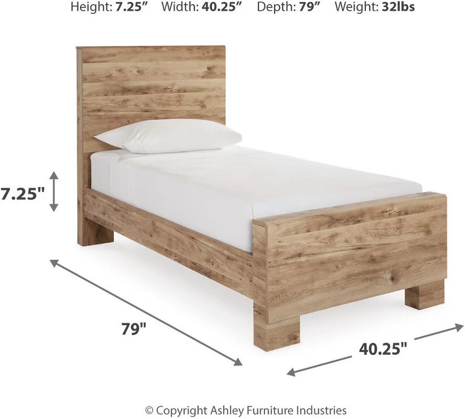 Hyanna Twin Panel Bed In Brown B1050B20