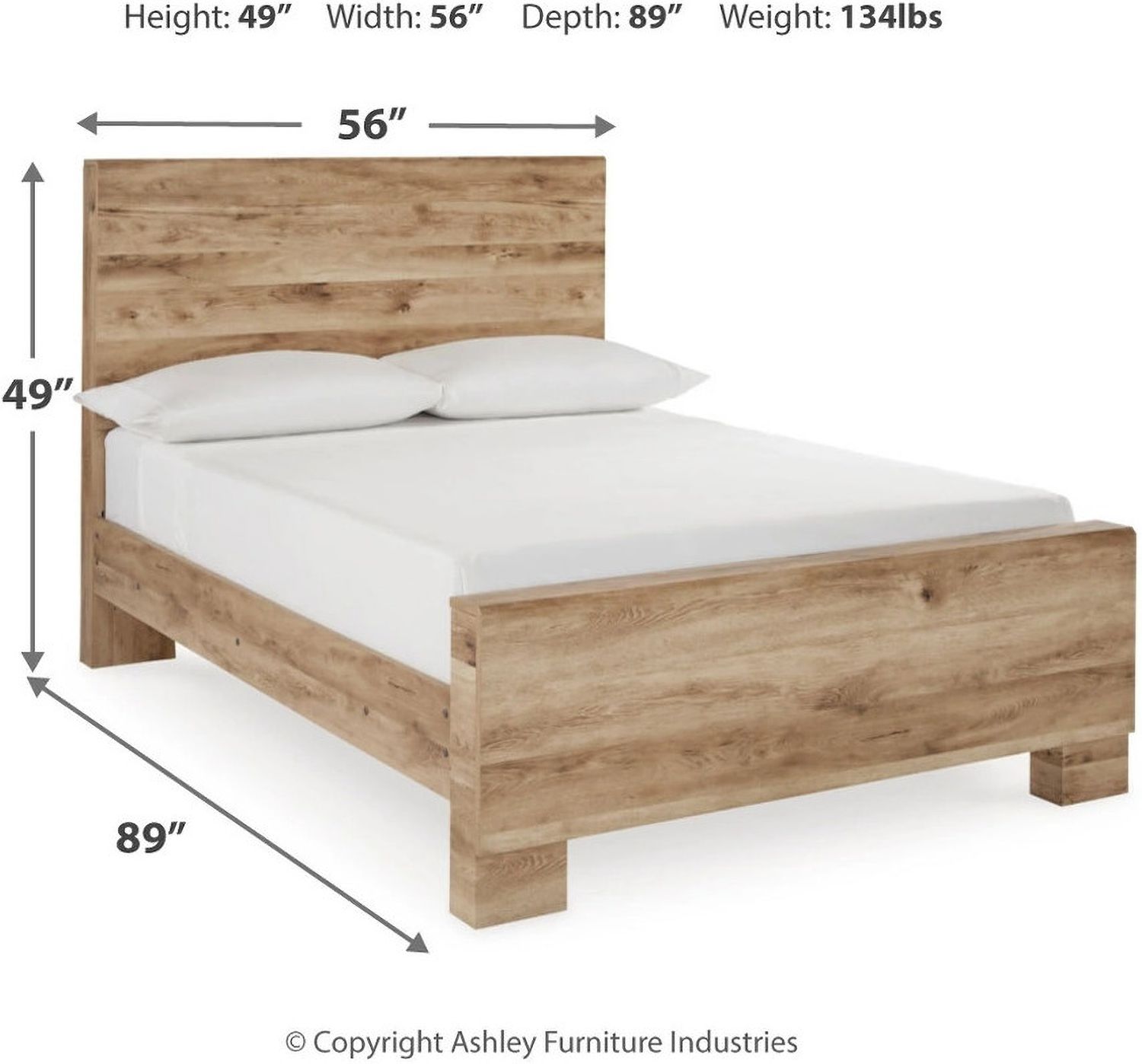 Hyanna Full Panel Bed In Brown B1050B21