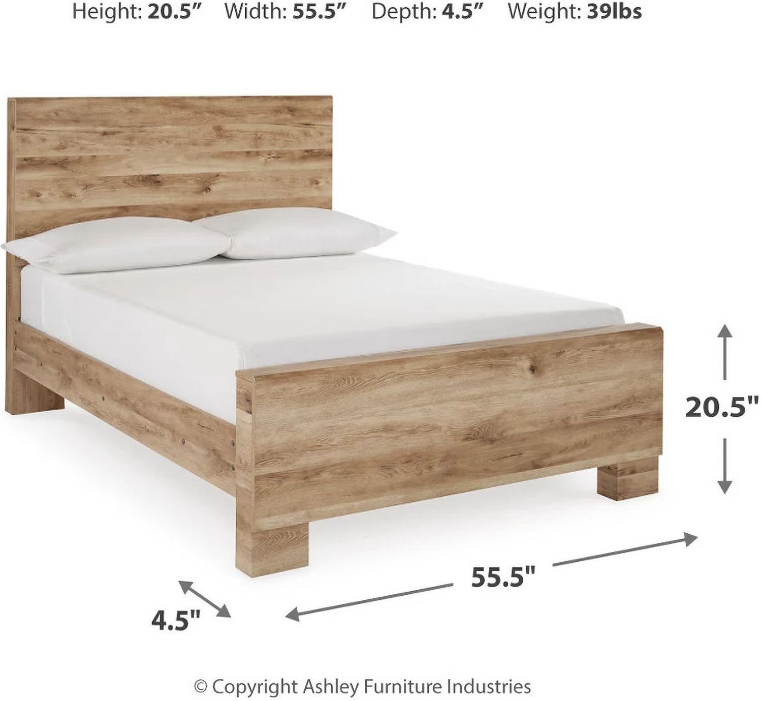 Hyanna Full Panel Bed In Brown B1050B21