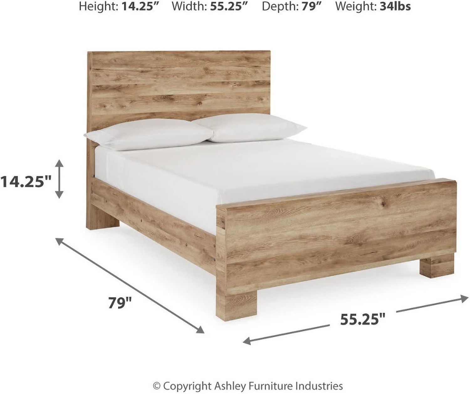 Hyanna Full Panel Bed In Brown B1050B21