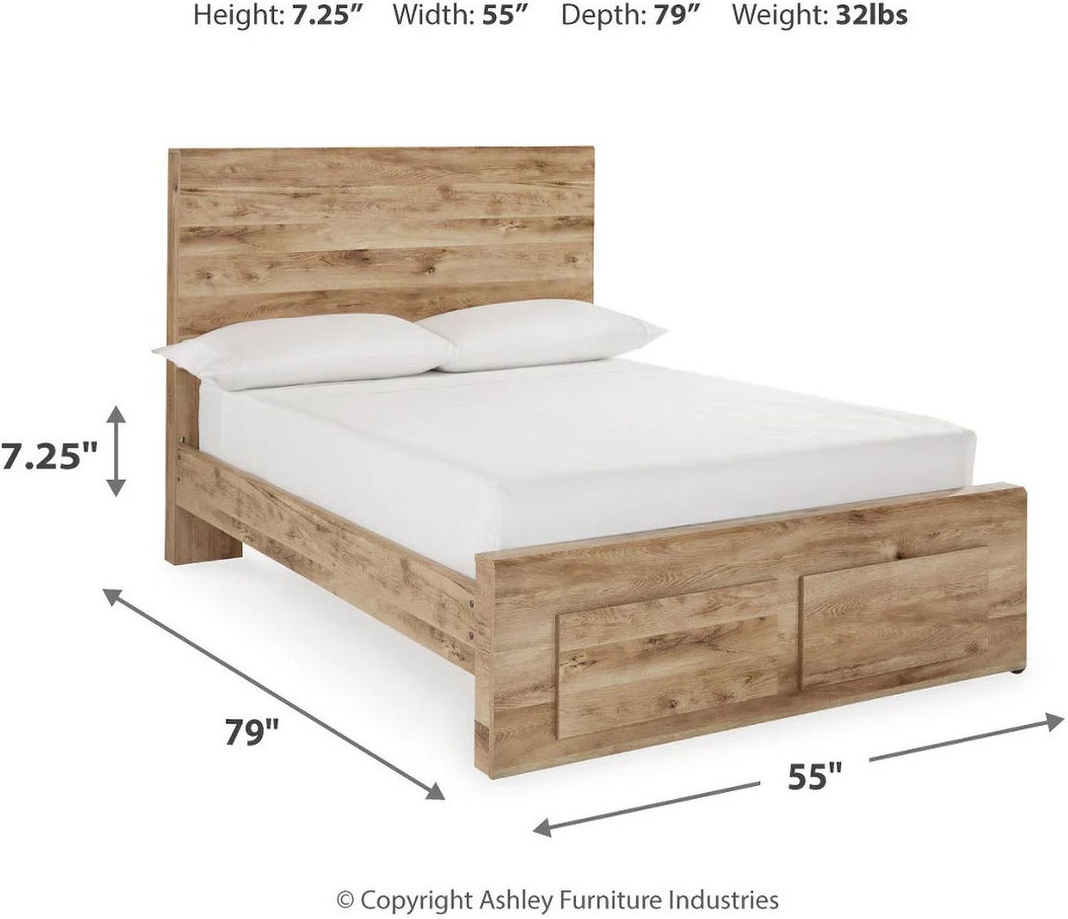 Hyanna Twin Panel Bed with 1 Side Storage In Brown B1050B24