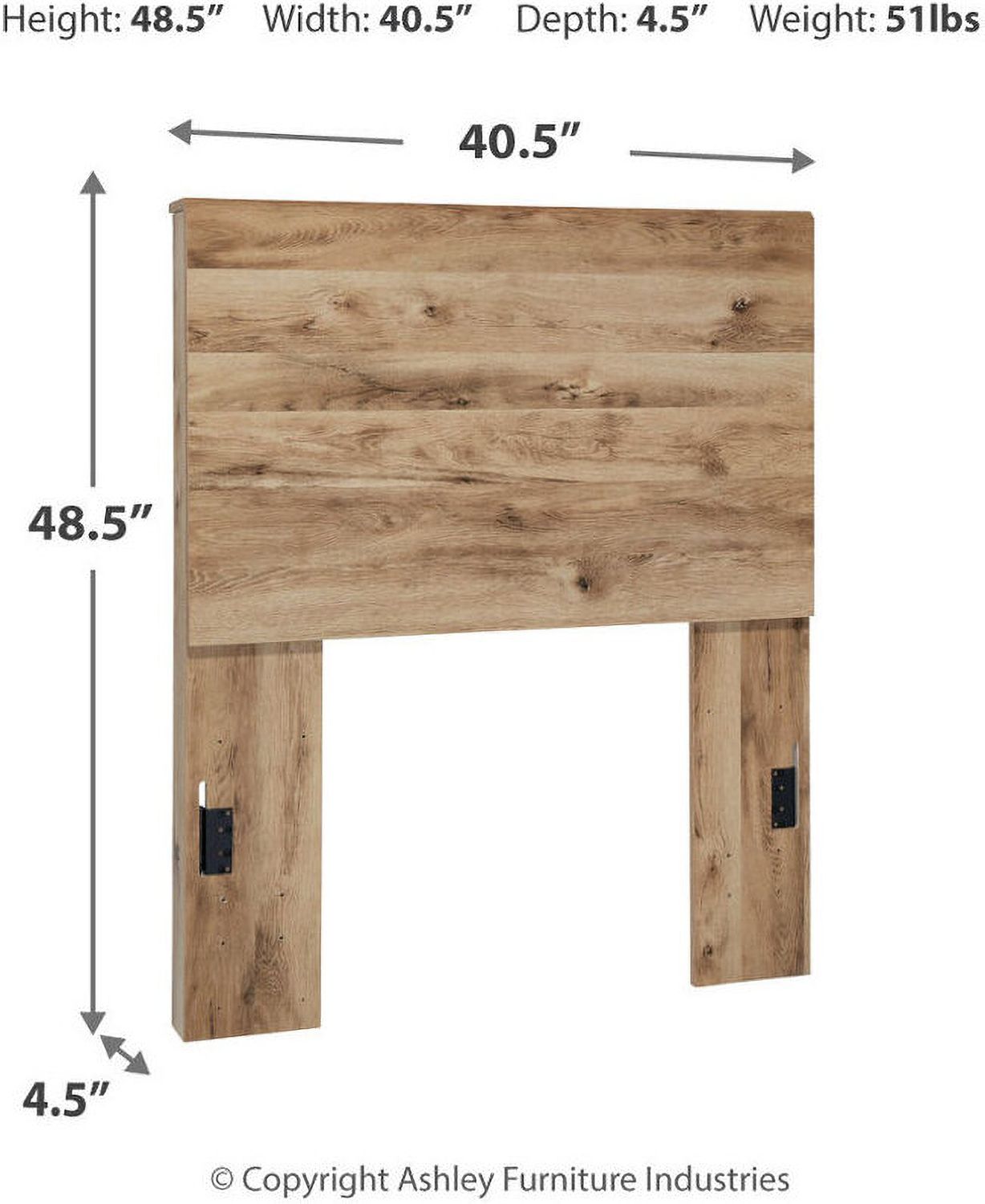 Hyanna Twin Panel Bed with 1 Side Storage In Brown B1050B24
