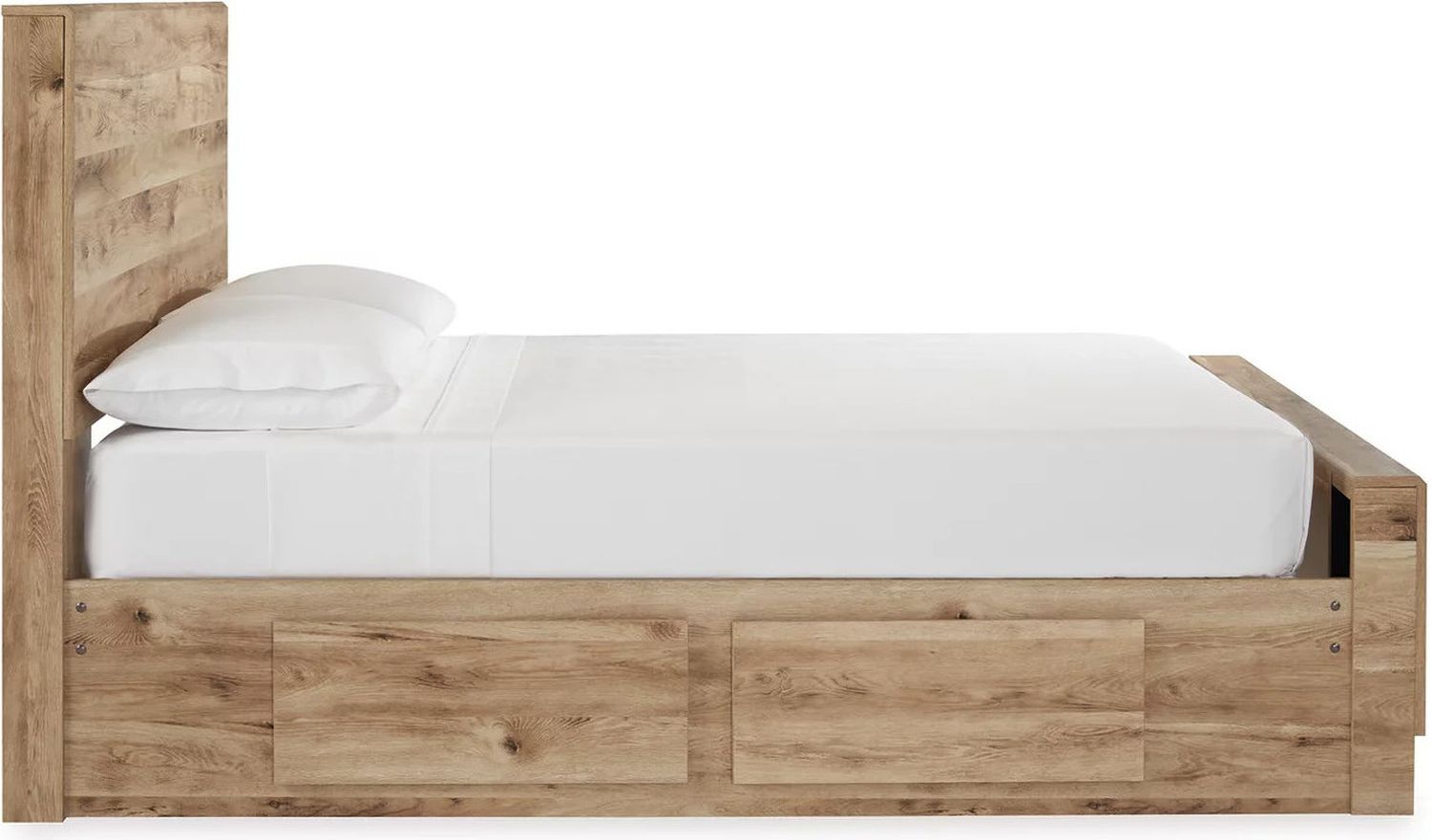 Hyanna Full Panel Bed with 1 Side Storage In Brown B1050B25