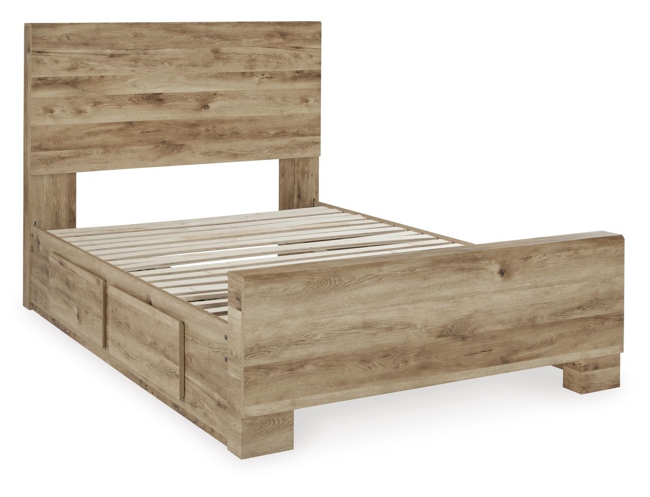 Hyanna Full Panel Bed with 2 Side Storage In Brown B1050B29