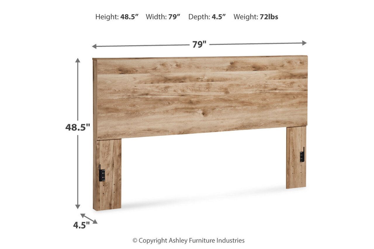 Hyanna King Panel Bed with 2 Side Storage In Tan and Brown B1050B33