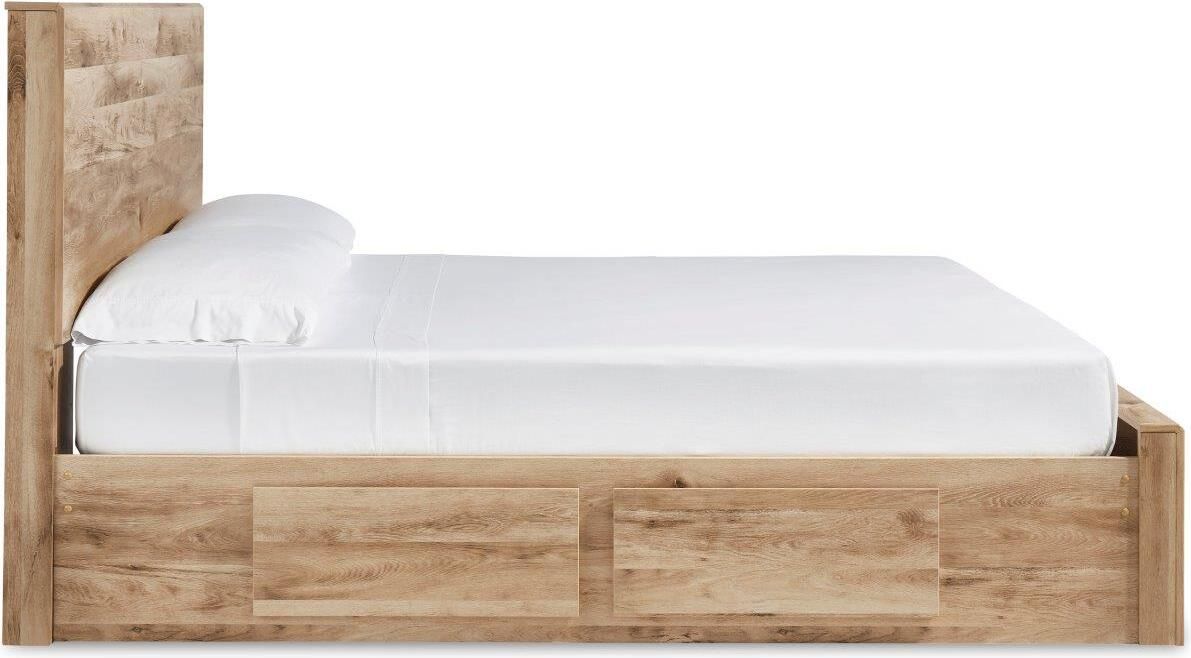 Hyanna Tan Queen Single Side Storage Platform Bed B1050B6