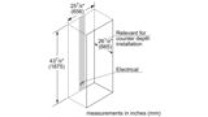 800 Series Free-standing fridge-freezer with freezer at bottom, glass door23.5'' B10CB80NVW