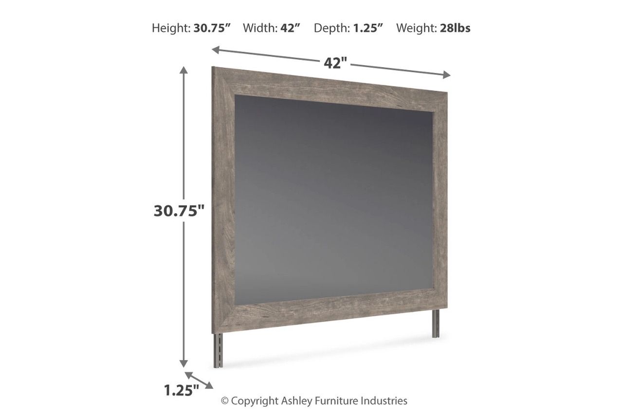 Bayzor Gray Bedroom Mirror B112635