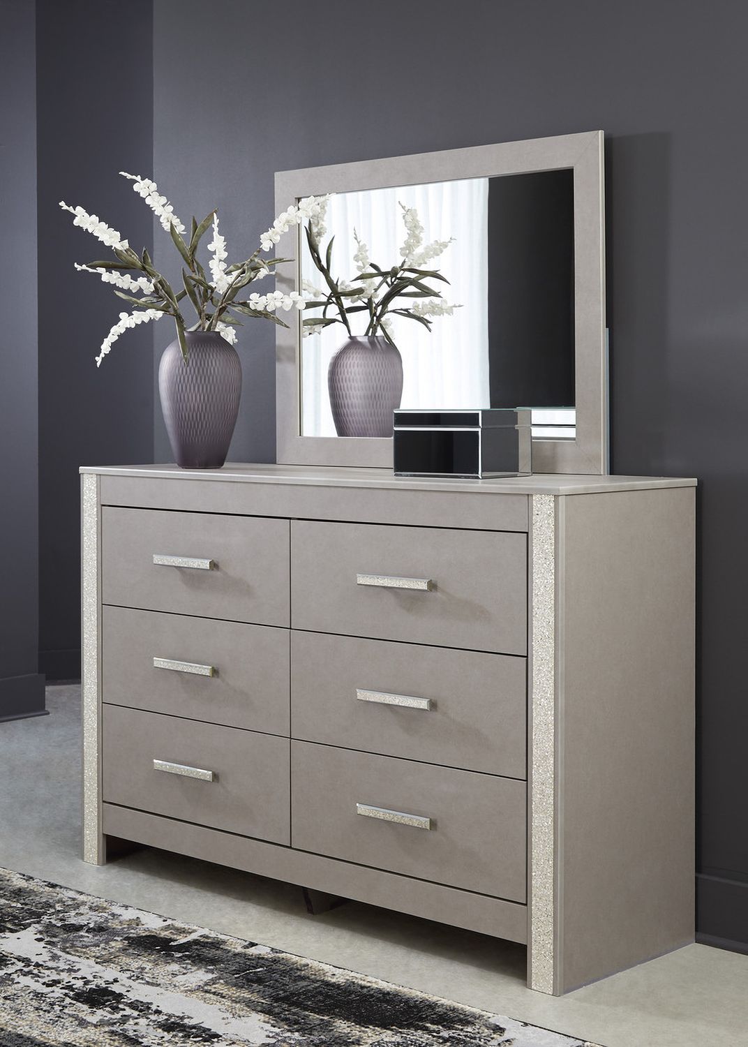 Surancha Gray Bedroom Mirror B114536