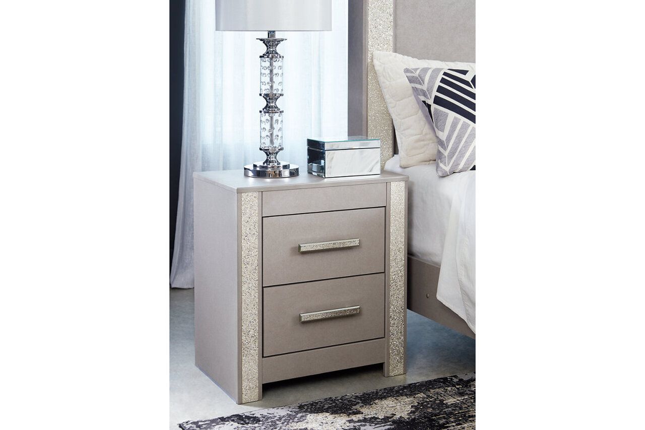 Surancha Gray Two Drawer Night Stand B114592