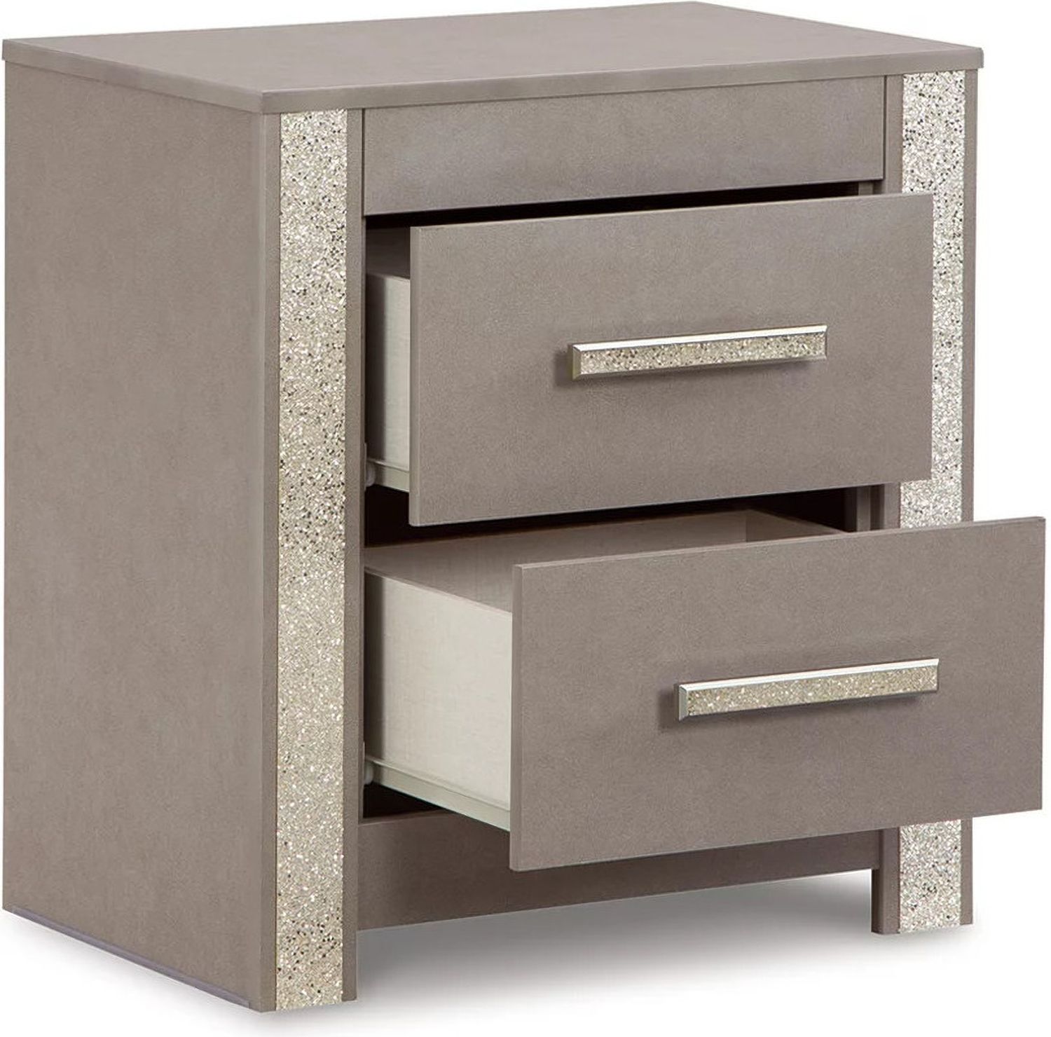 Surancha Gray Two Drawer Night Stand B114592