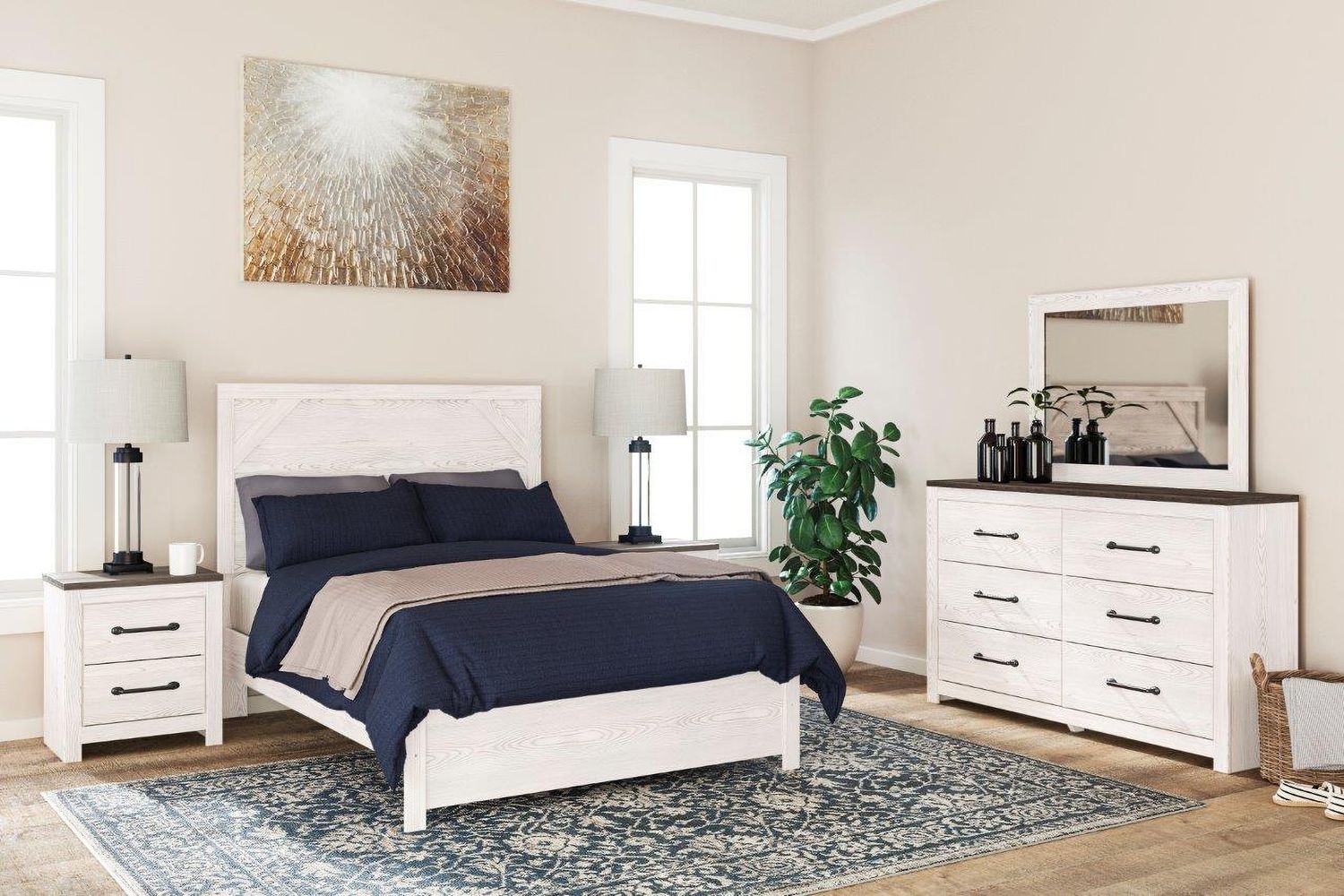 Gerridan White/Gray Bedroom Mirror B119036