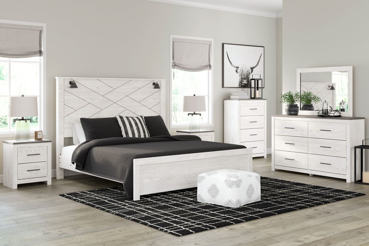 Gerridan White/Gray Bedroom Mirror B119036