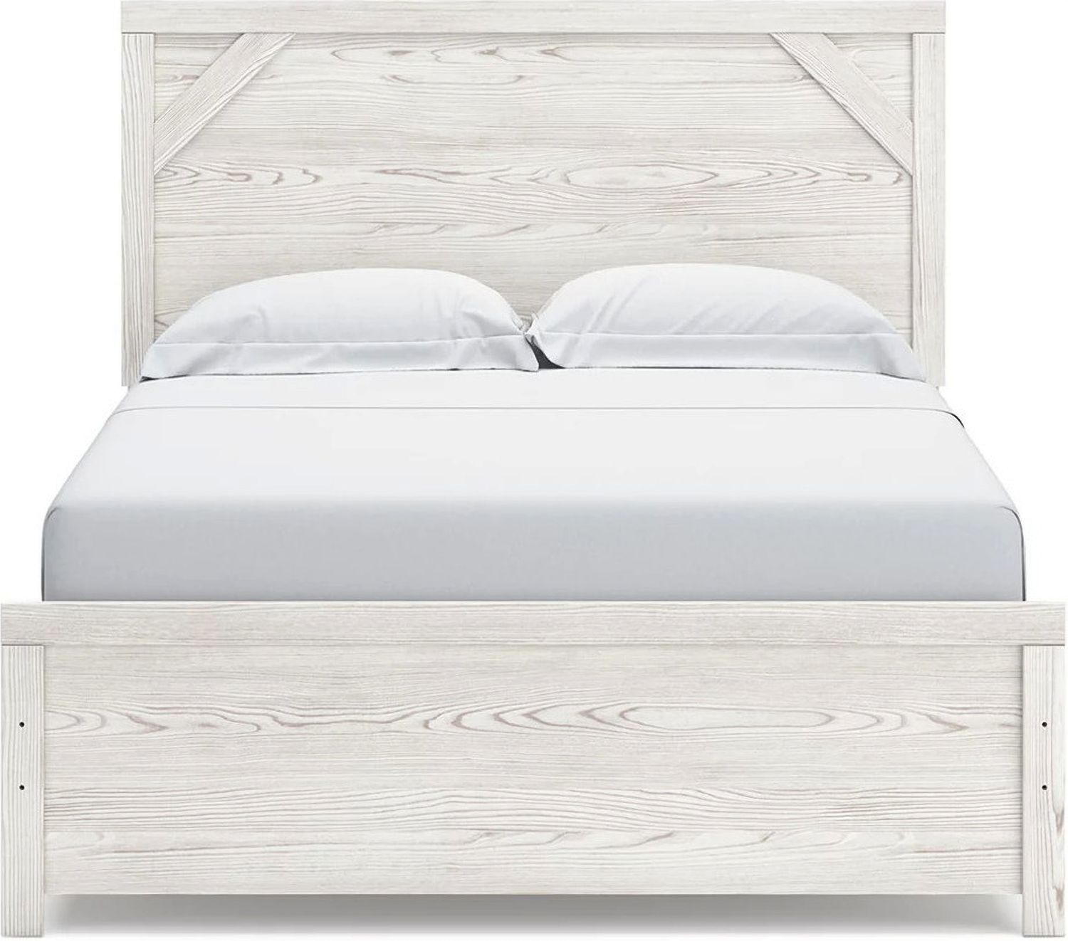 Gerridan White And Gray Queen Panel Bed B1190B2