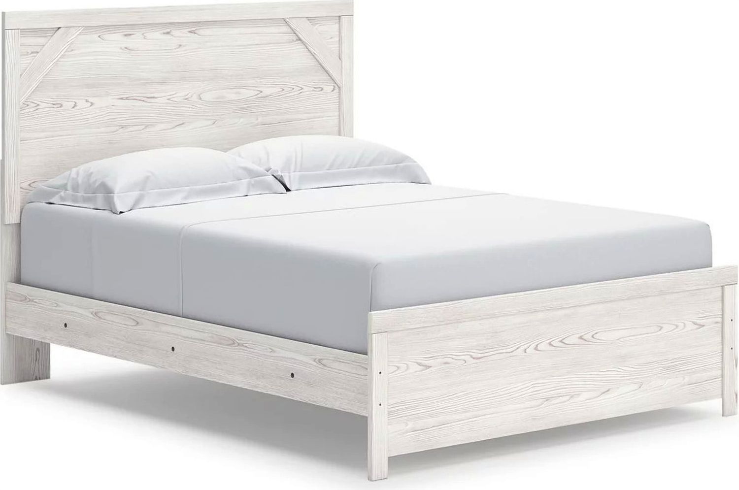 Gerridan White And Gray Queen Panel Bed B1190B2