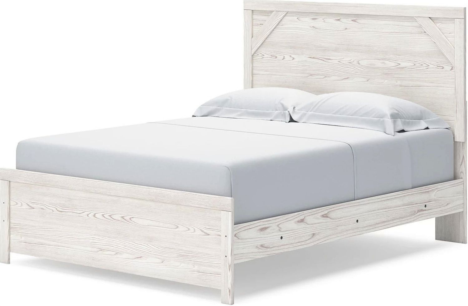 Gerridan White And Gray Queen Panel Bed B1190B2