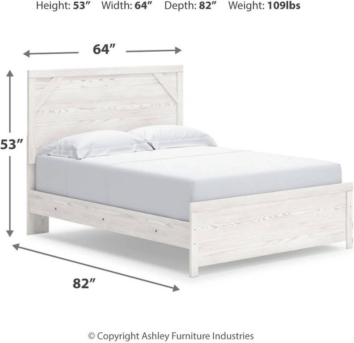 Gerridan White And Gray Queen Panel Bed B1190B2