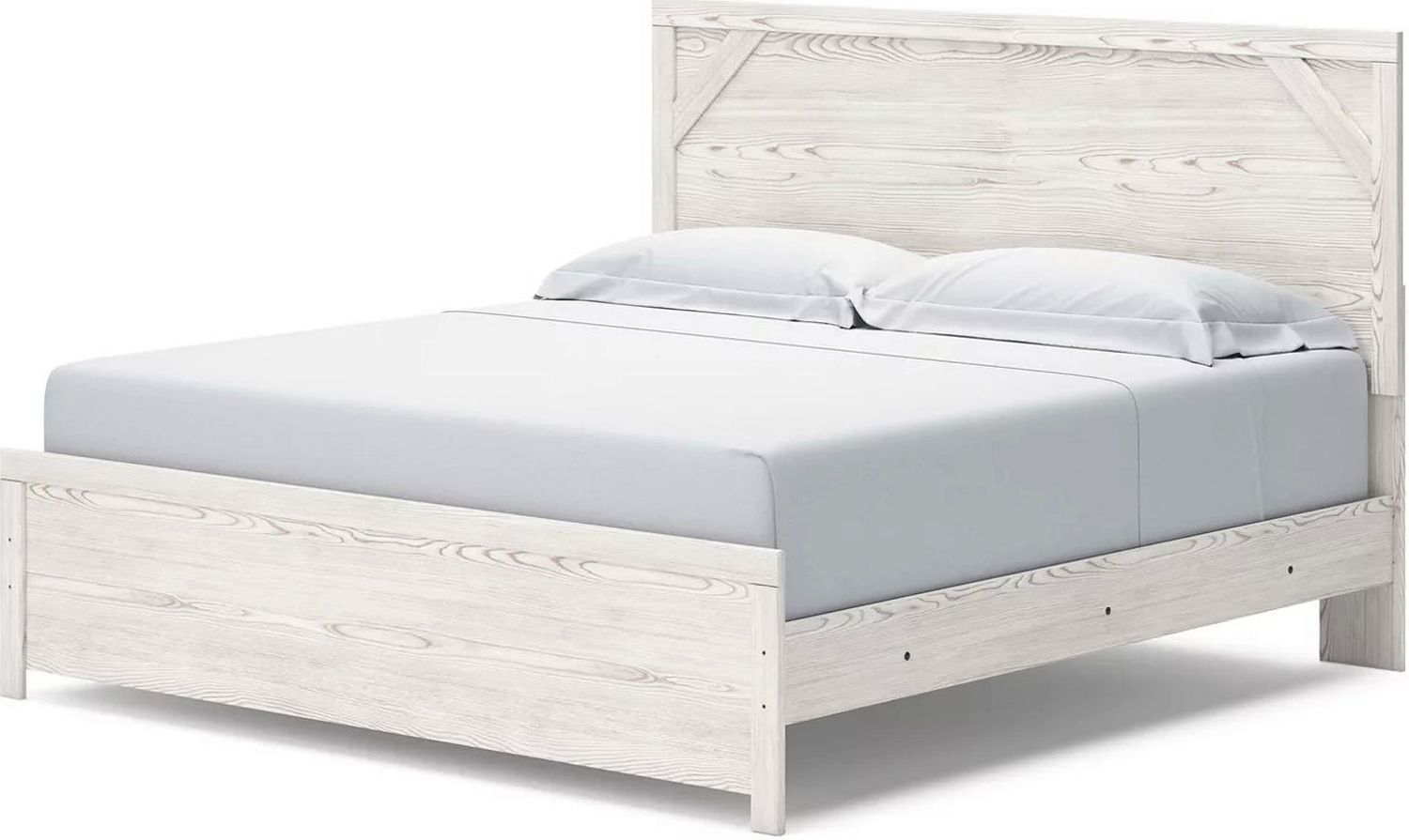 Gerridan White And Gray King Panel Bed B1190B3