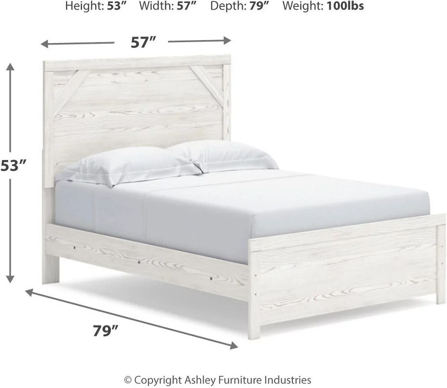 Gerridan White And Gray Full Panel Bed B1190B4