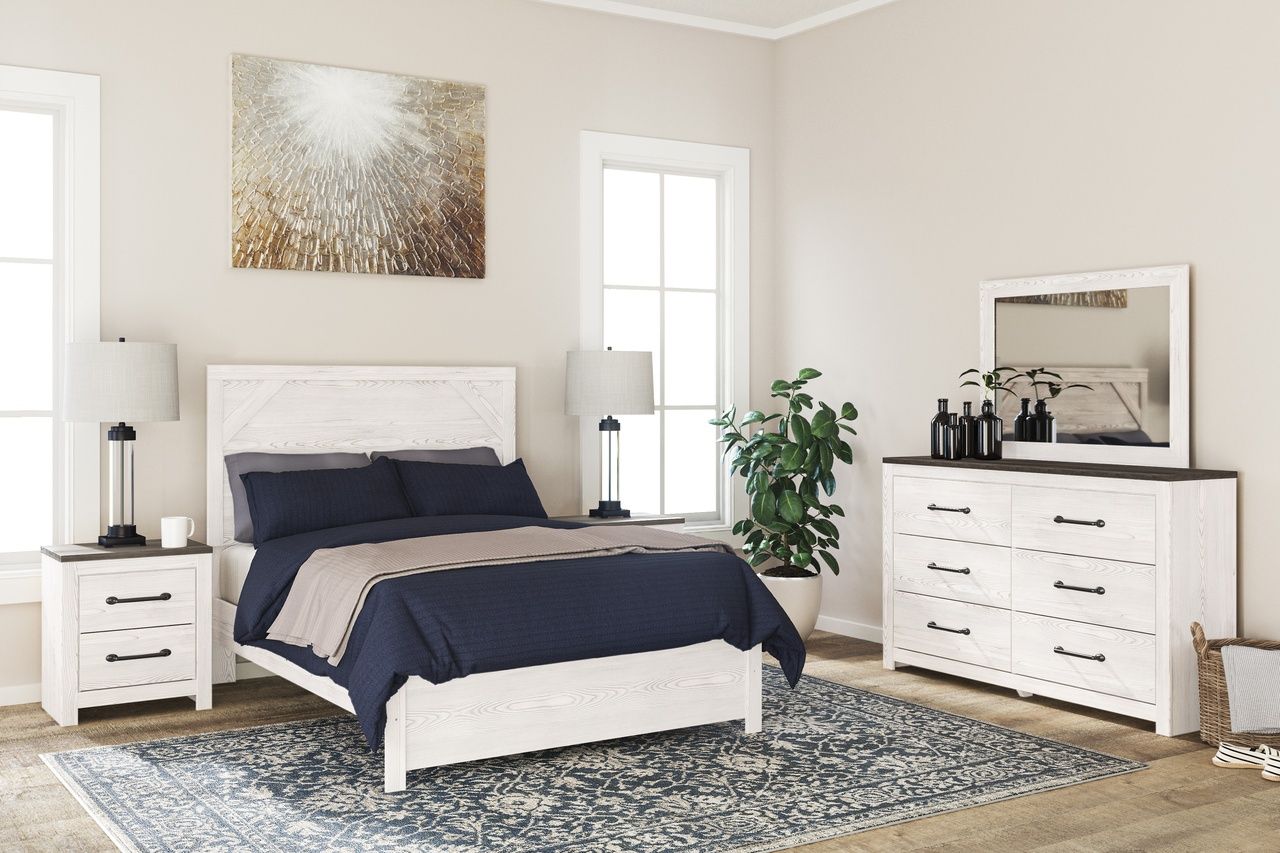Gerridan White And Gray Full Panel Bed B1190B4