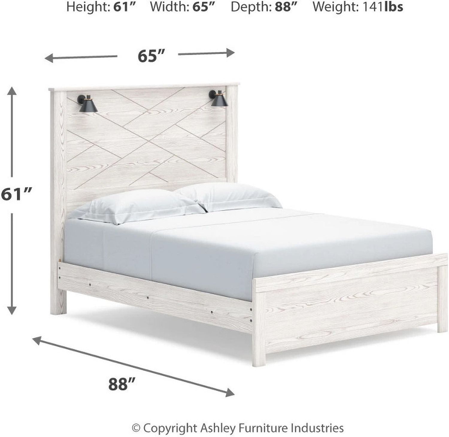 Gerridan White Queen Panel Bed B1190B7