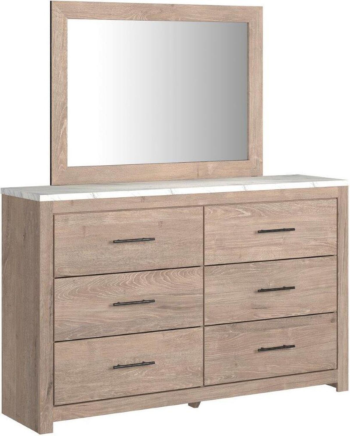 Senniberg Light Brown/White Bedroom Mirror B119136