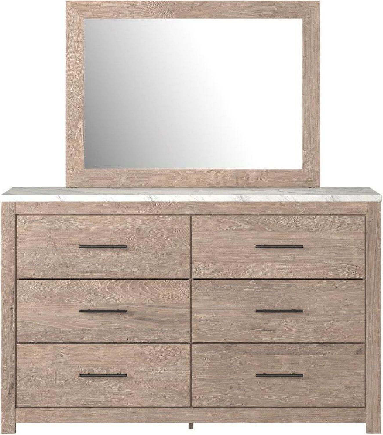 Senniberg Light Brown/White Bedroom Mirror B119136