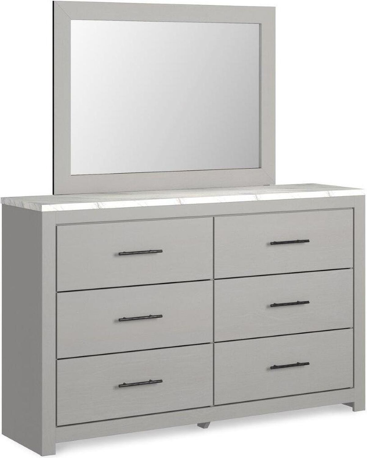 Cottonburg Light Gray And White Mirror B119236