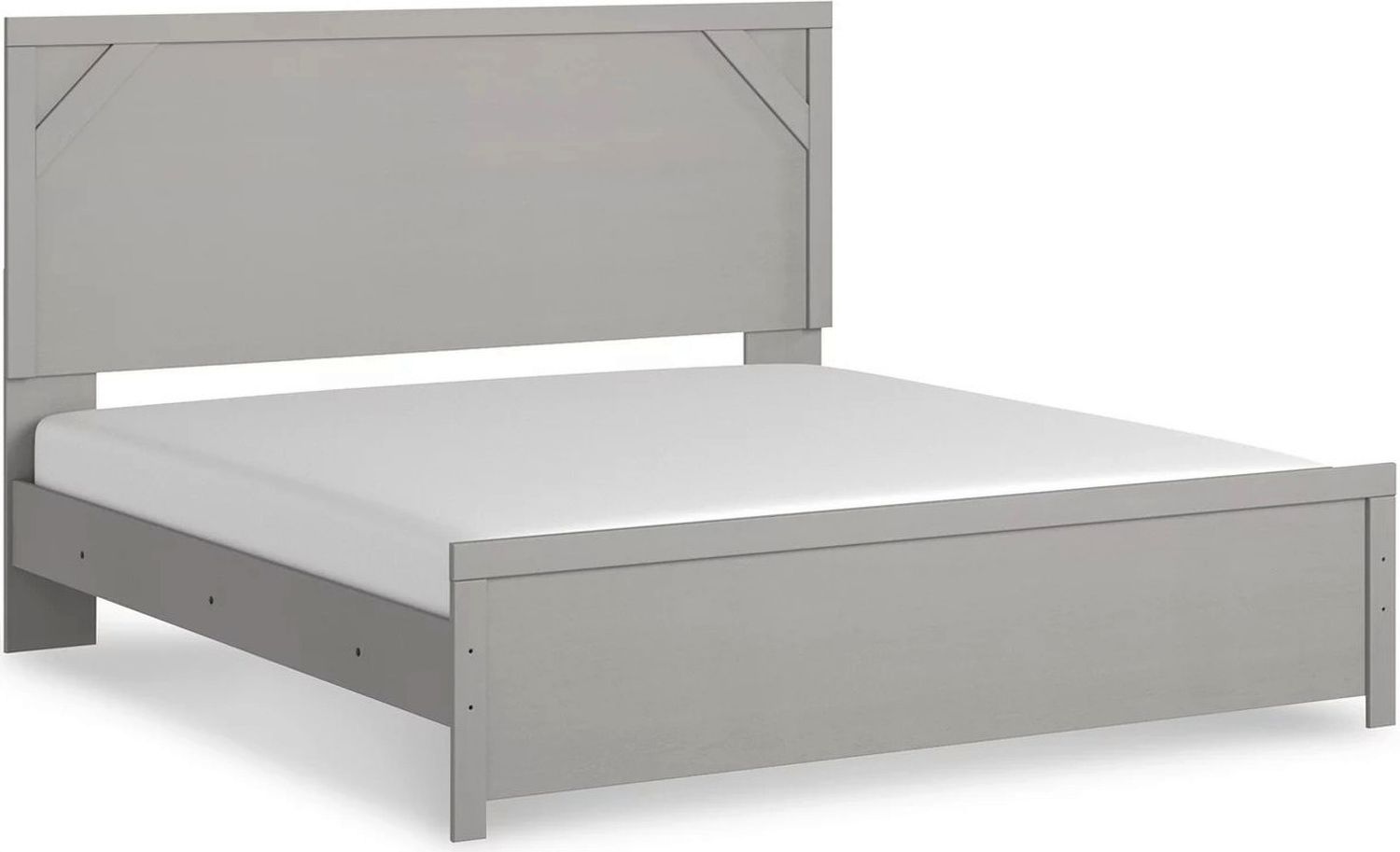 Cottenburg Light Gray And White King Panel Bed B1192B3