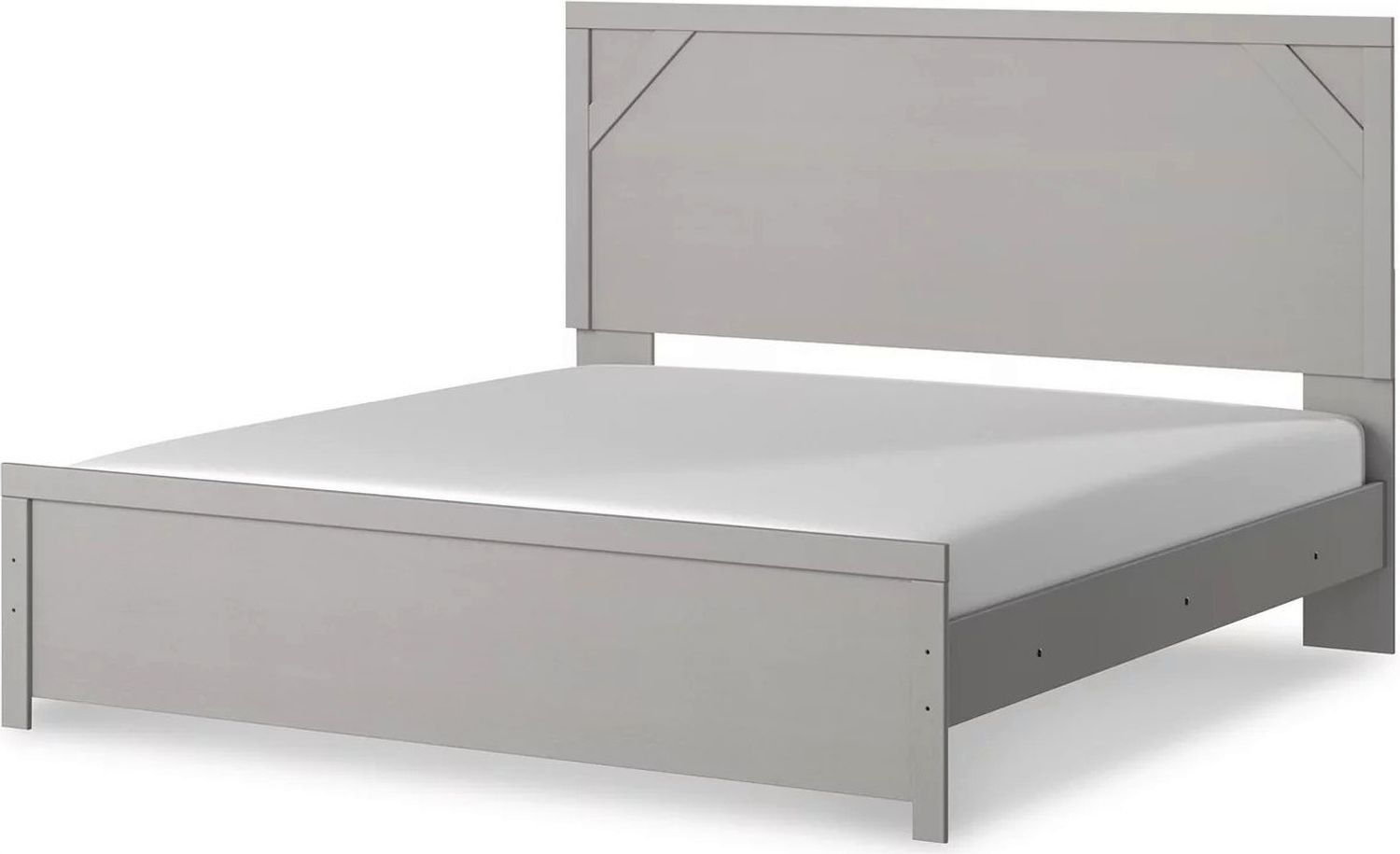 Cottenburg Light Gray And White King Panel Bed B1192B3
