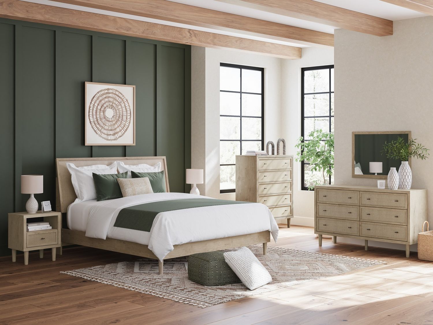 Cielden Bedroom Mirror In Two-tone B119936