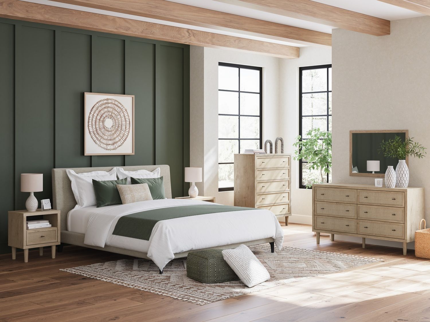 Cielden Bedroom Mirror In Two-tone B119936