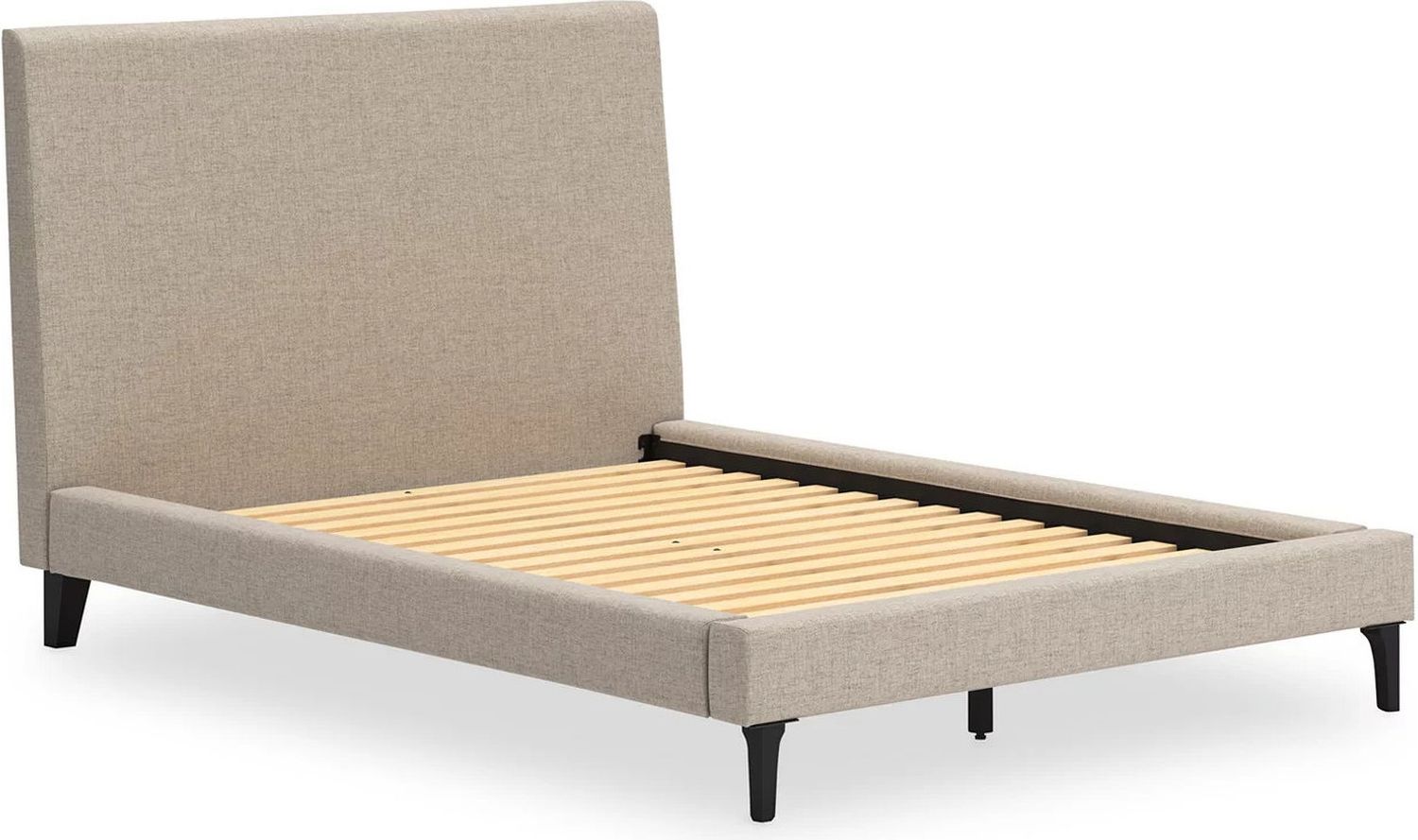 Cielden Full Upholstered Bed with Roll Slats In Gray B119972