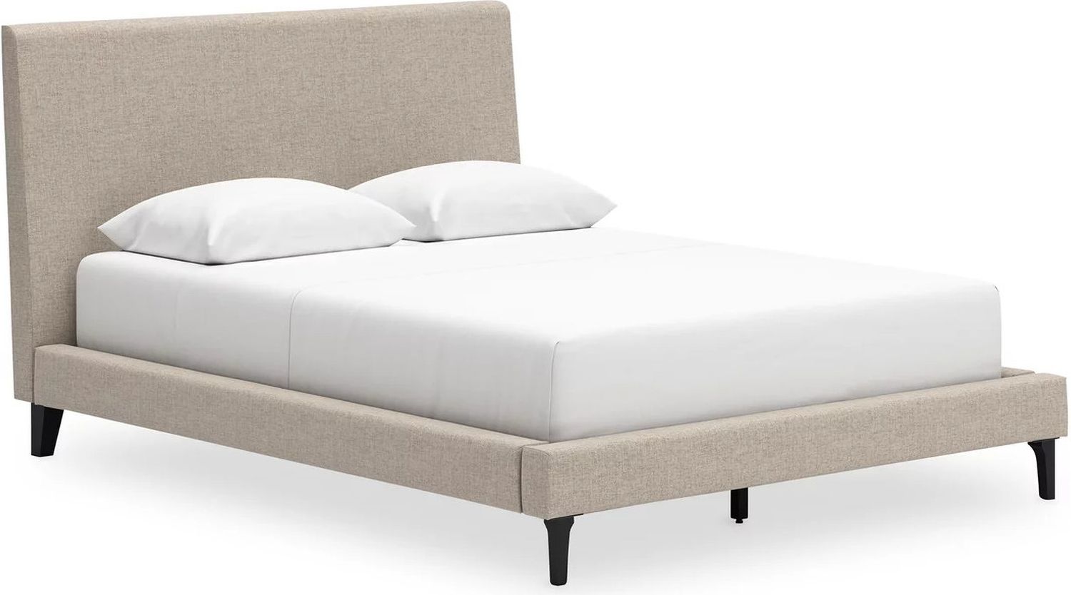 Cielden Queen Upholstered Bed with Roll Slats In Gray B119981