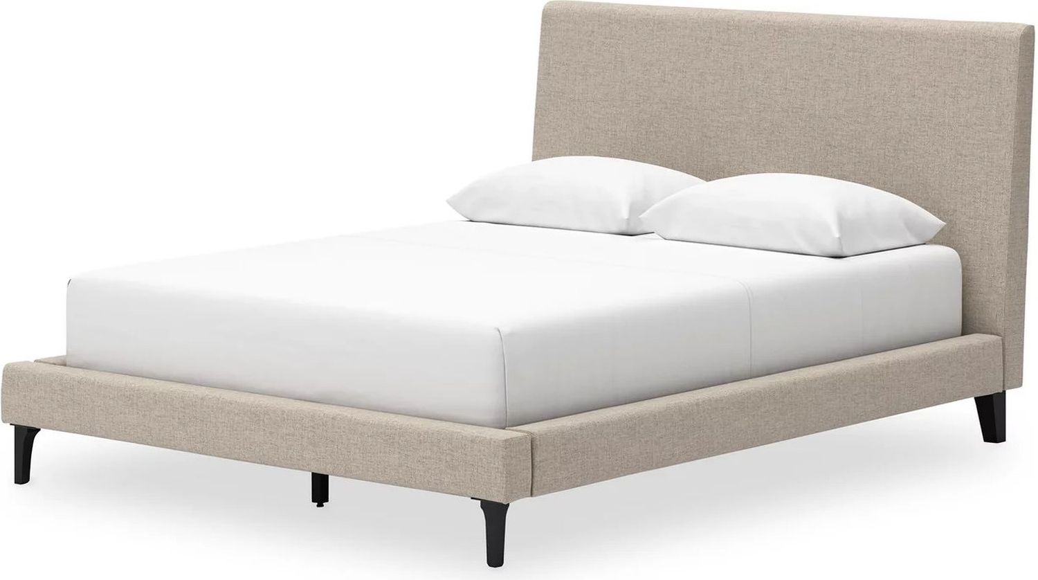 Cielden Queen Upholstered Bed with Roll Slats In Gray B119981