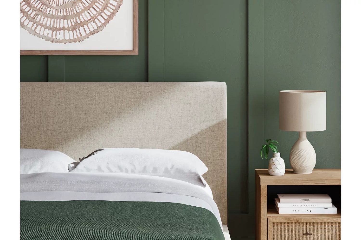 Cielden Queen Upholstered Bed with Roll Slats In Gray B119981