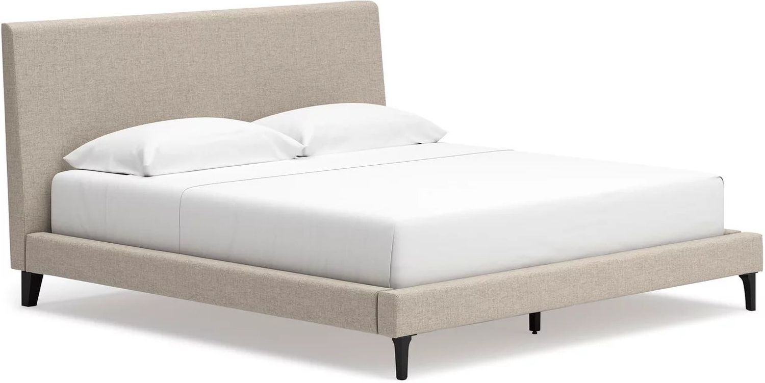 Cielden King Upholstered Bed with Roll Slats In Gray B119982