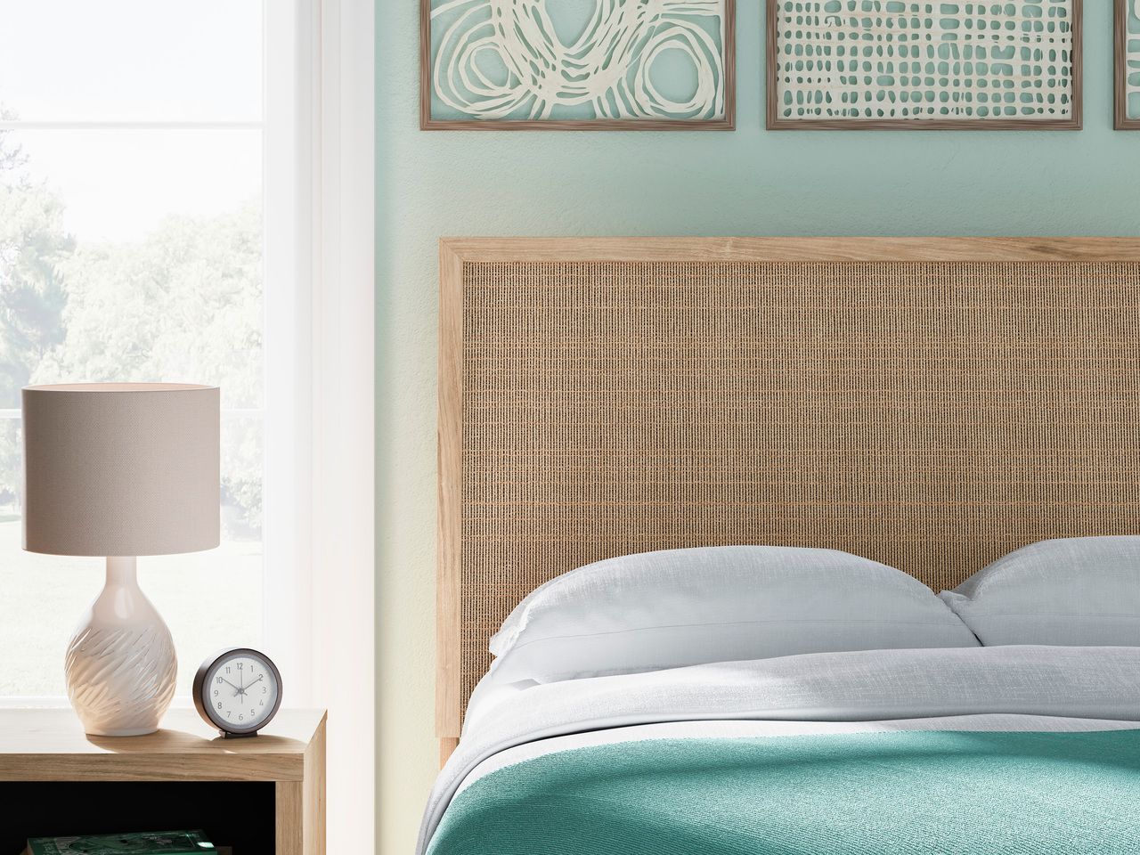 Cielden Full Panel Headboard In Two-tone B119987