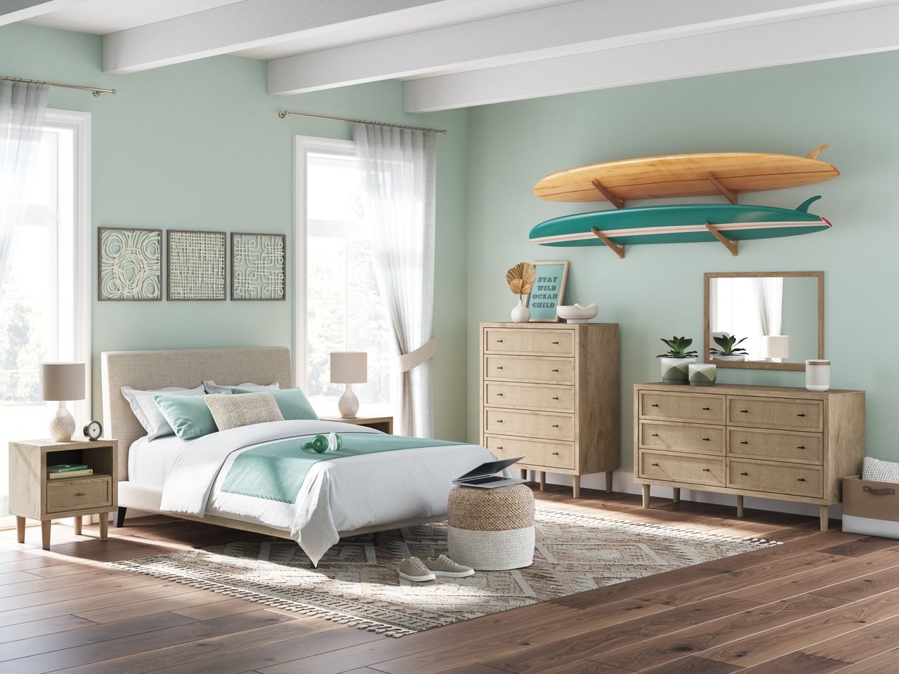Cielden Nightstand In Two-tone B119991