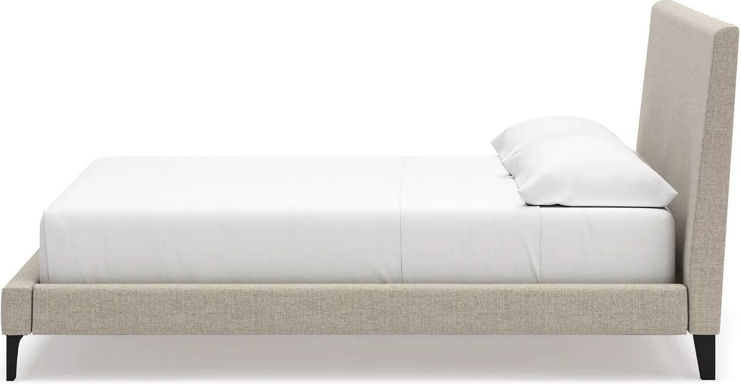 Cielden California King Upholstered Bed with Roll Slats In Gray B119994