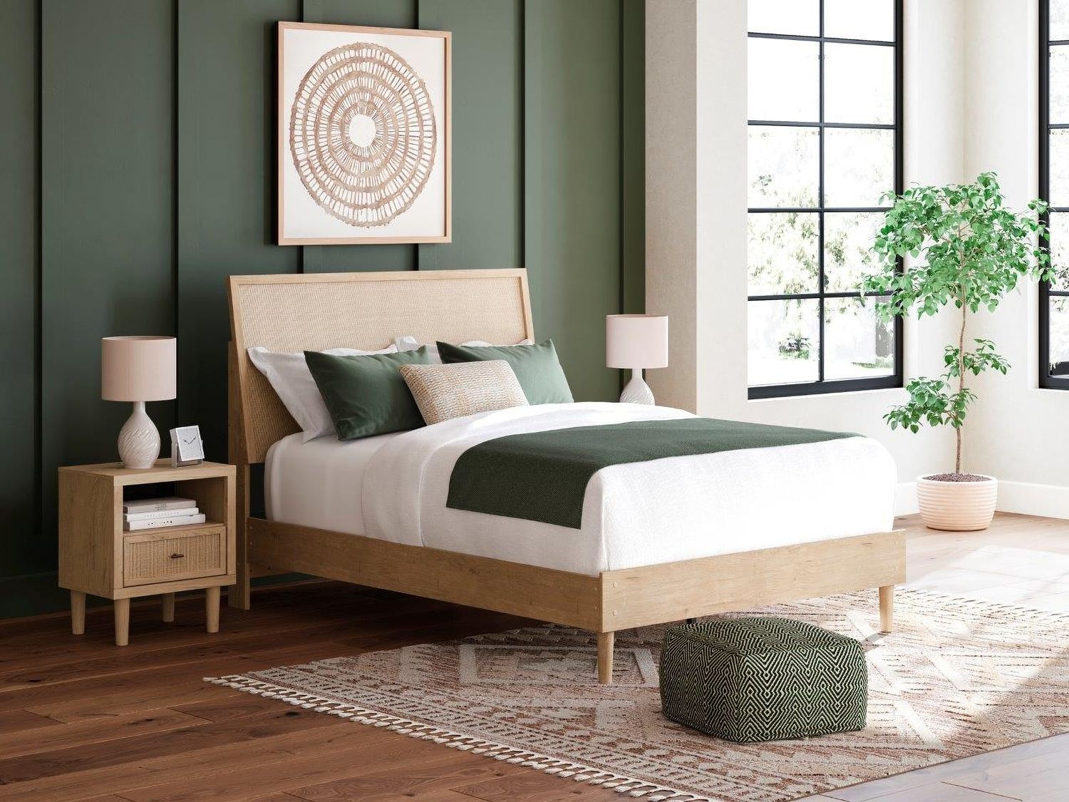 Cielden Queen Panel Bed In Two-tone B1199B3