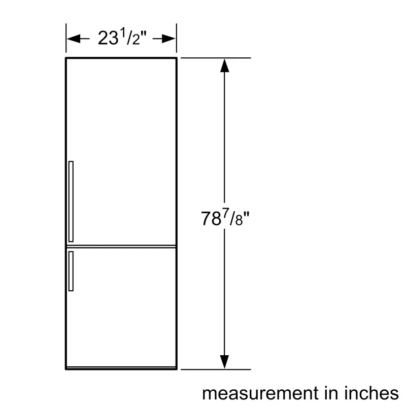 800 Series Freestanding Bottom Freezer Refrigerator 23.5'' Easy clean B11CB81SSS