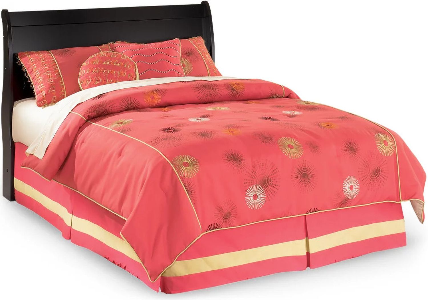Huey Vineyard Black Full Sleigh Headboard Only B12887