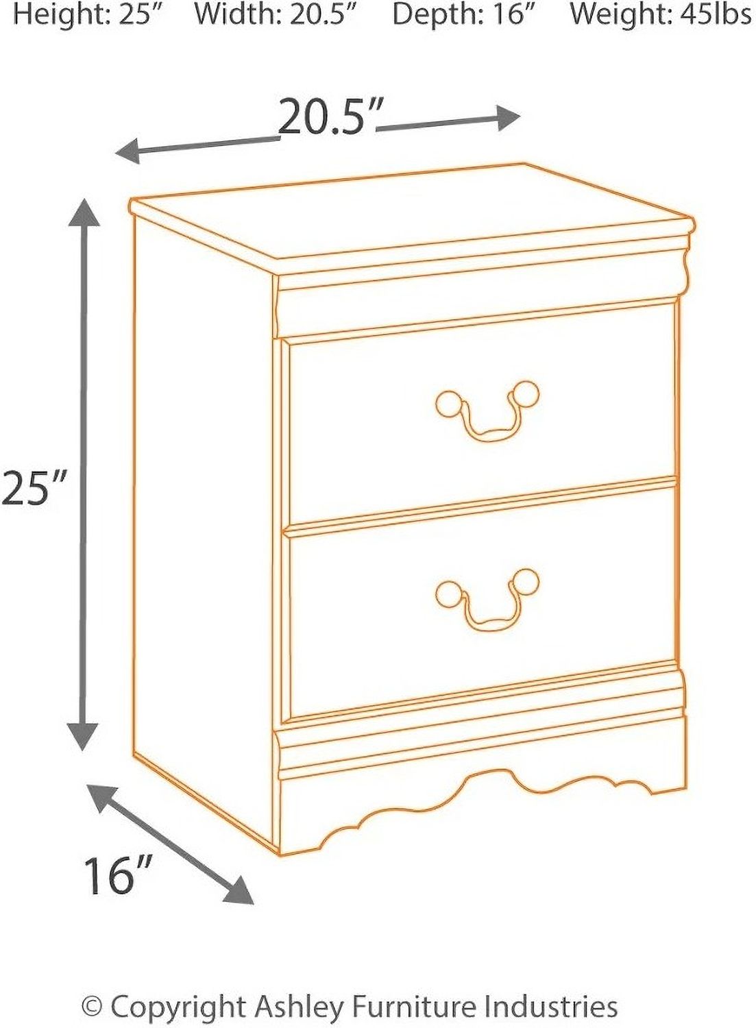 Huey Vineyard Nightstand B12892