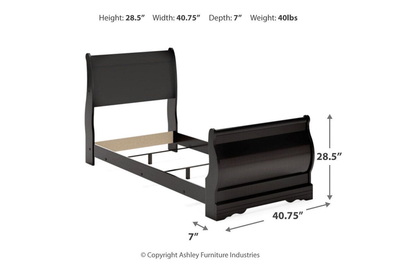 Huey Vineyard Twin Sleigh Bed B128B5