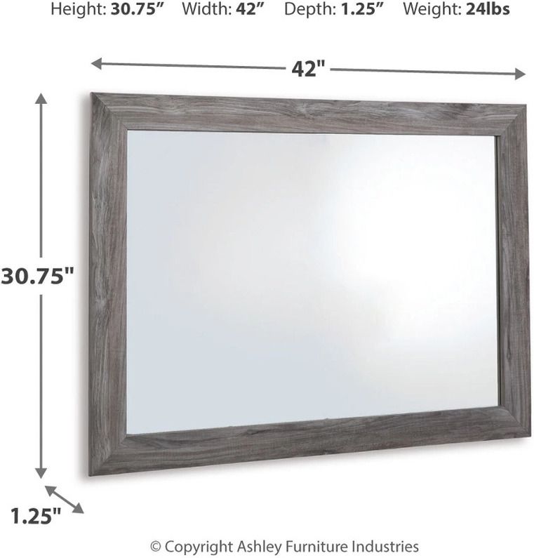 Bronyan Dark Gray Bedroom Mirror B129036