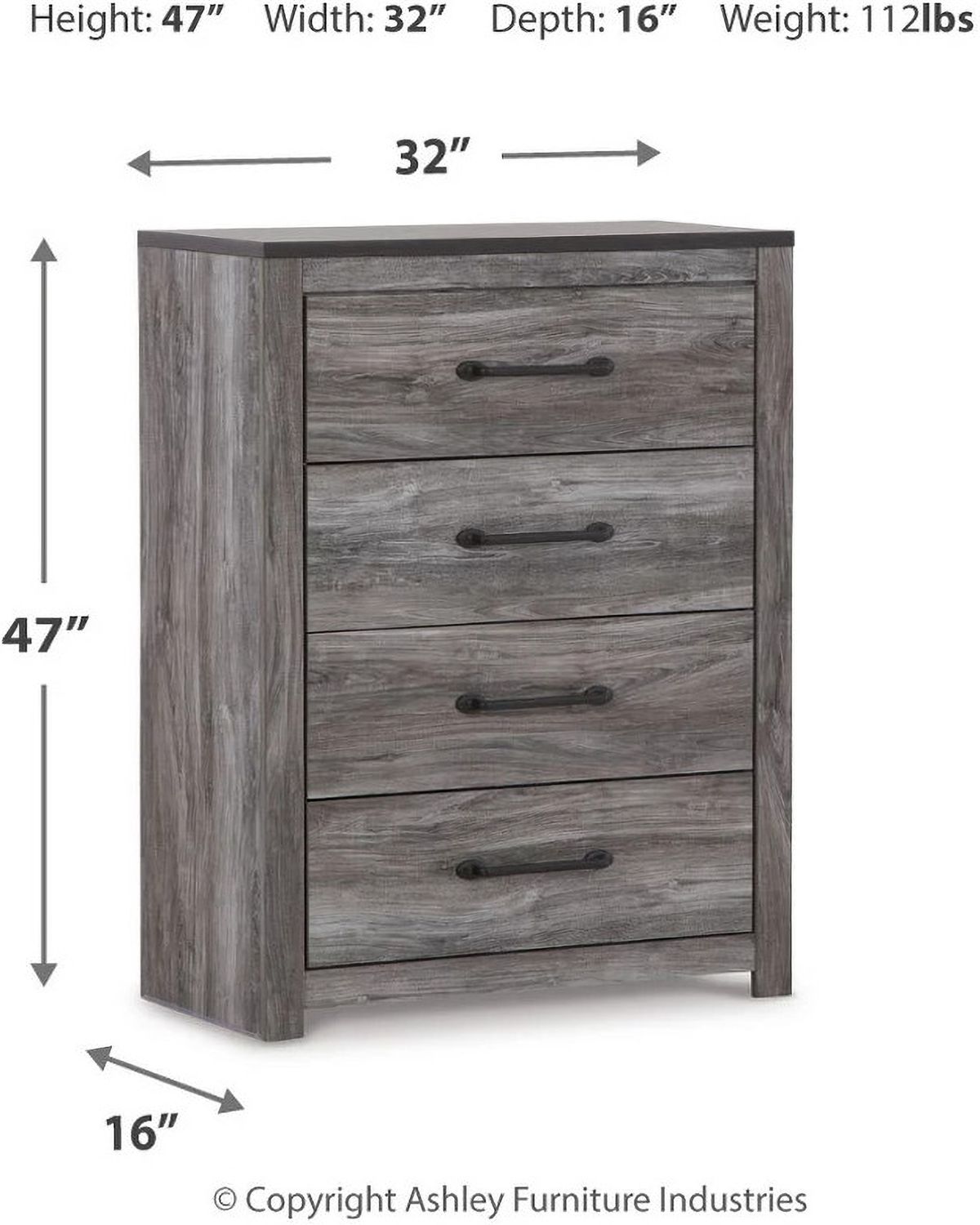 Bronyan Dark Gray Chest Of Drawers B129044