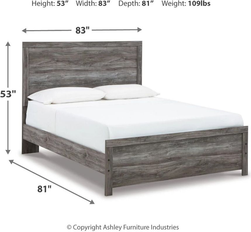 Bronyan Dark Gray Queen Panel Bed B1290B2