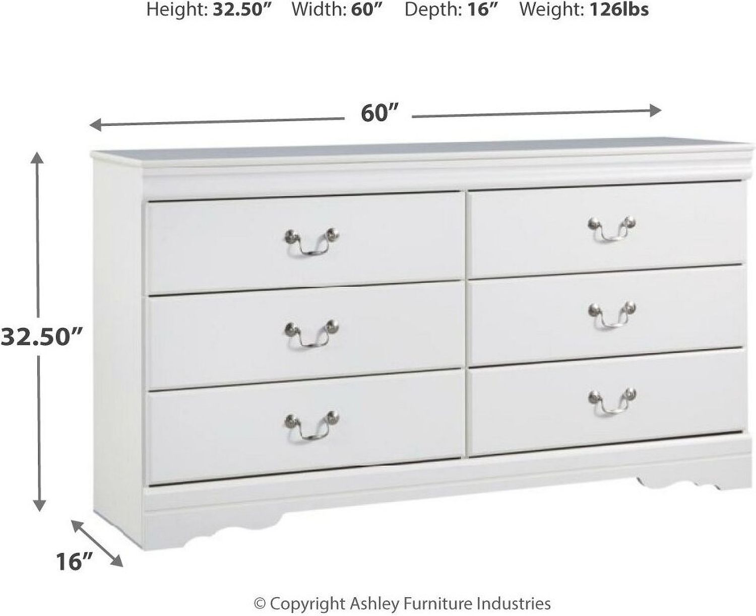 Anarasia White Dresser B12931